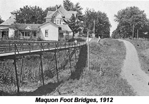 Maquon Foot Bridge, 1912