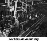 Workers inside factory