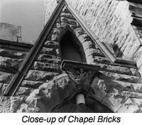 Close-up of Chapel bricks